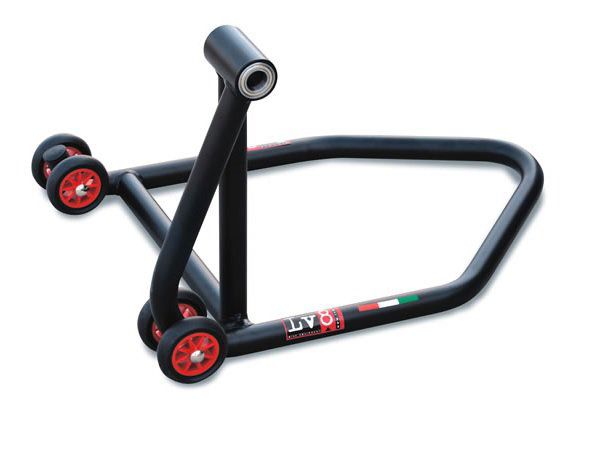 Paddock stand gelagerd voor enkelzijdige wielophanging links LV8